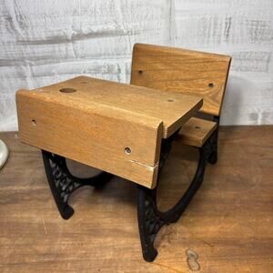 Wrought Iron and Wood Doll Desk